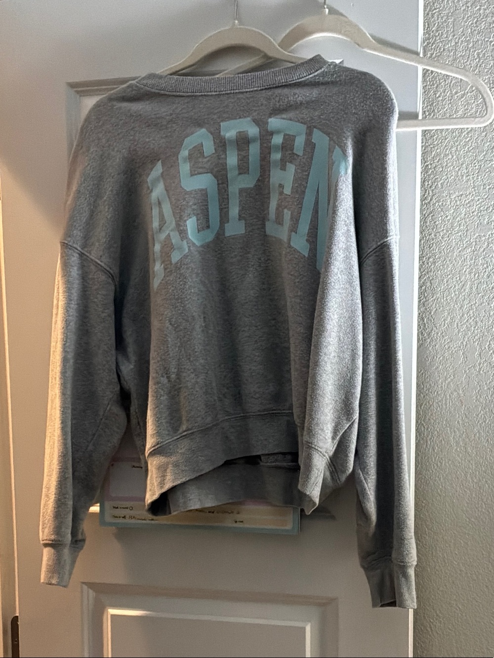 ASPEN grey light blue sweatshirt
